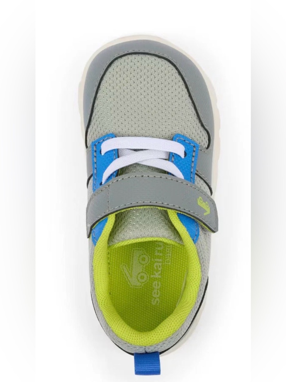 See Kai Run Kids Grey & Blue Athletic Shoe with Lime Lining
